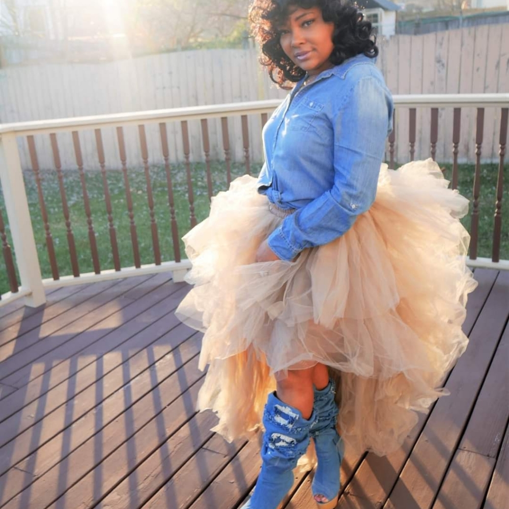Tan Tulle Skirt